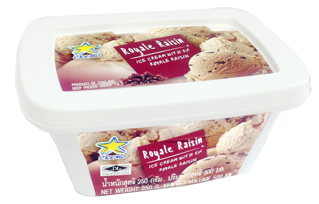 Kem hộp 500ml vị nho khô